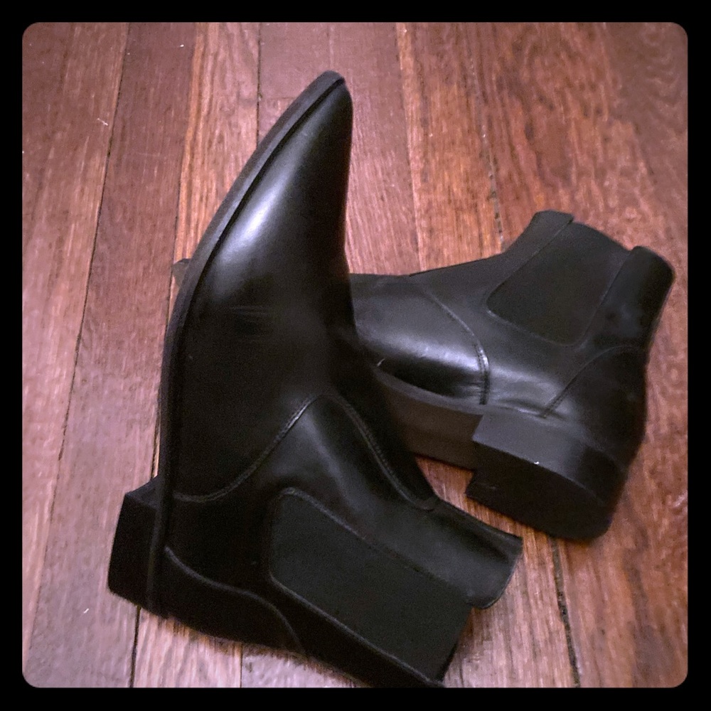 Barney’s black leather ankle boots